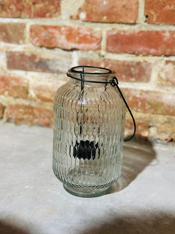 Lanterne verre strié