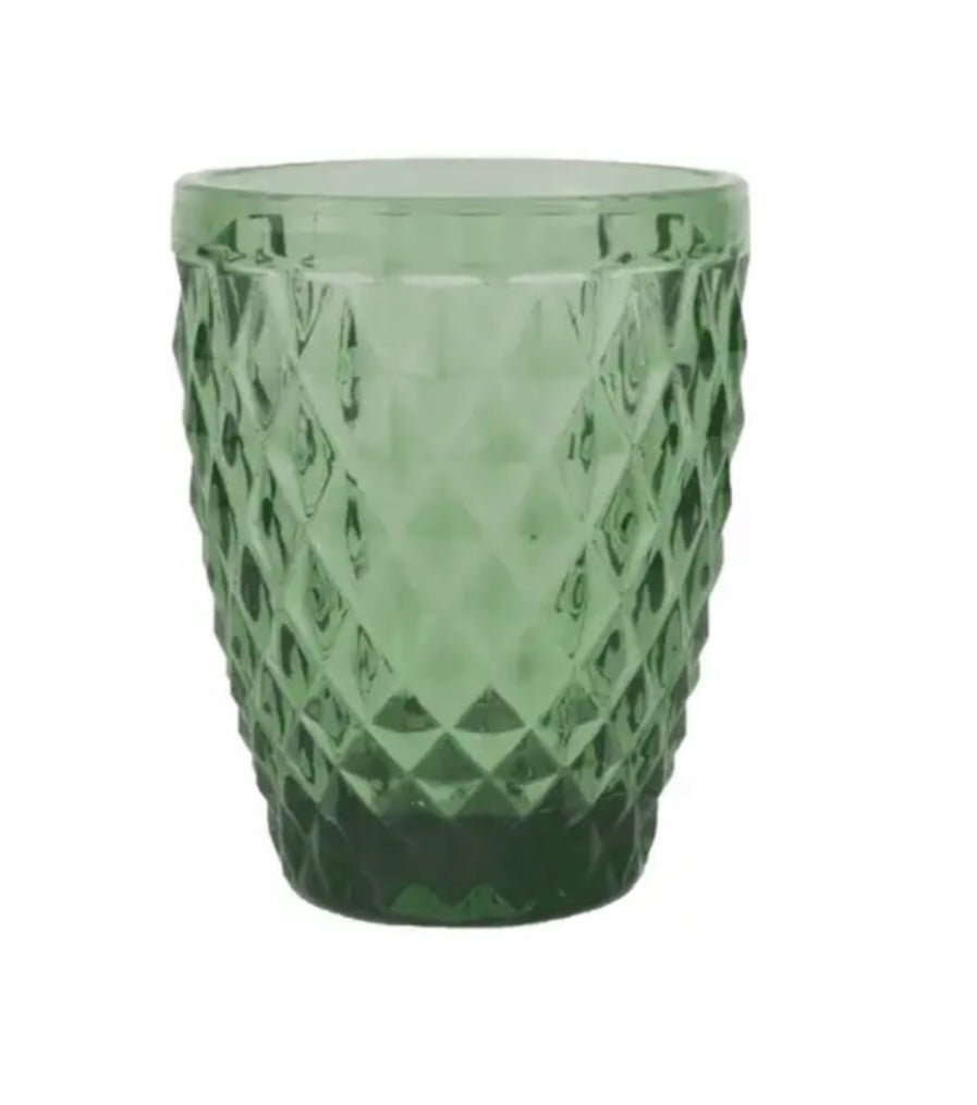 Lot De 6 Verres à Eau En Verre Vert, 8,7 X 17 Cm | Da Gama - Qechic