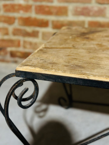 Table basse pieds fer forgé