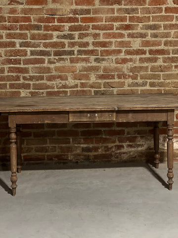 Table de ferme bois foncé