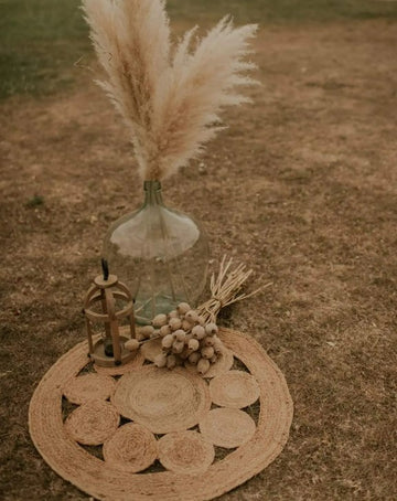 Tapis rond en jute